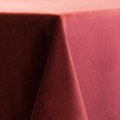 dark red velvet tablecloth 