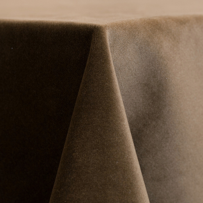 brown velvet tablecloth 