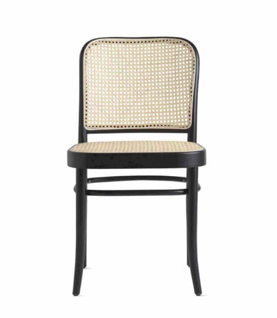 black and rattan dining chair 
