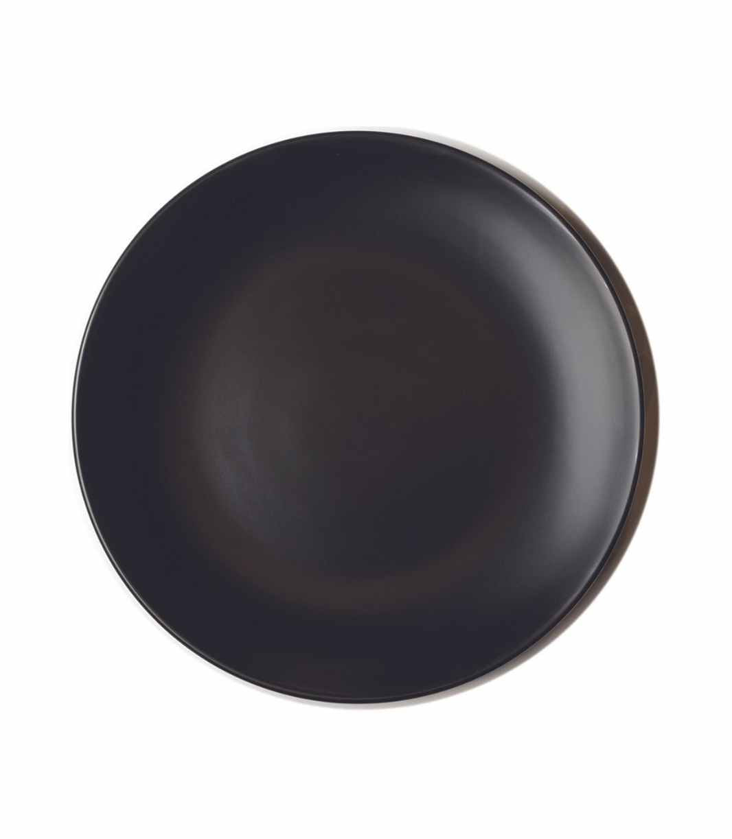 black matte ceramic charger plate