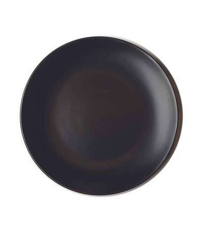 black matte ceramic charger plate
