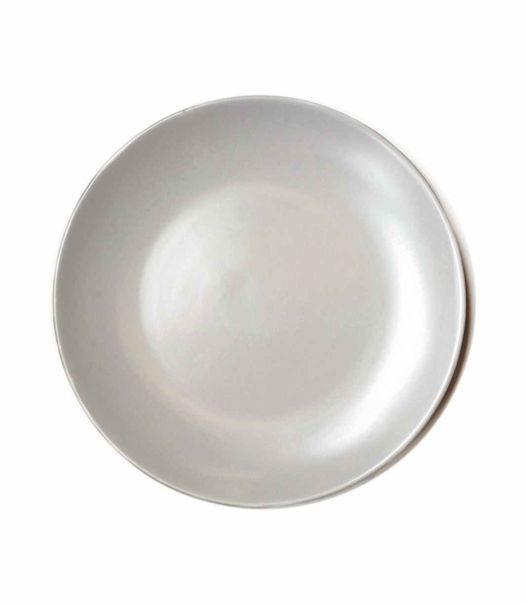 grey matte ceramic charger plate