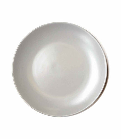 grey matte ceramic charger plate