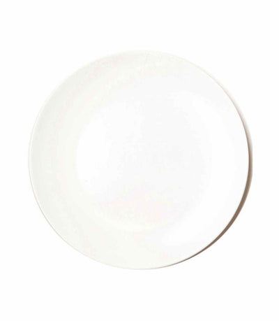 white matte ceramic charger plate