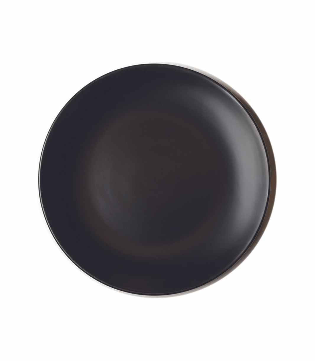black matte ceramic dinner plate