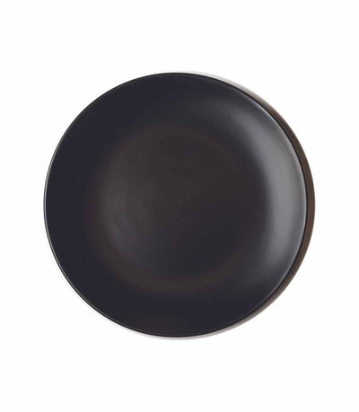 black matte ceramic dinner plate