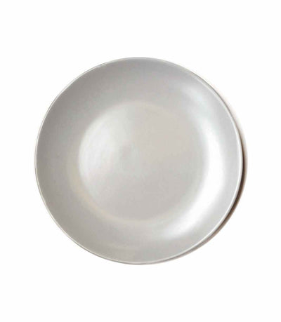 grey matte ceramic charger plate