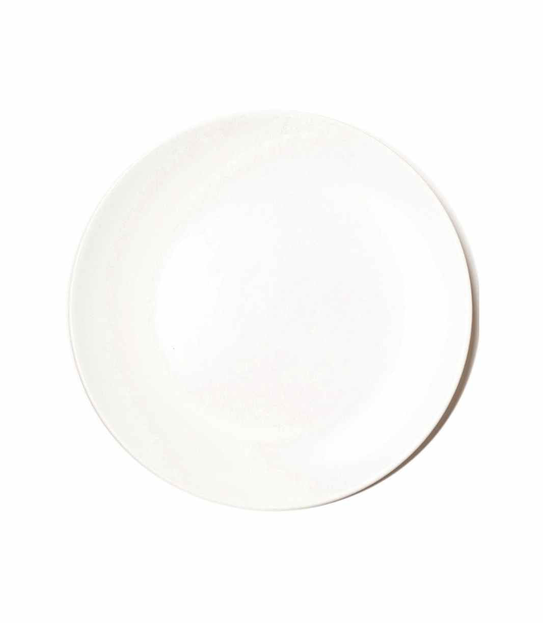 white matte ceramic dinner plate