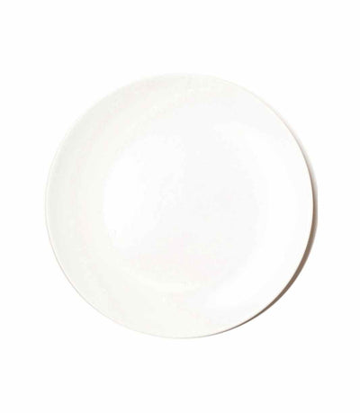 white matte ceramic dinner plate