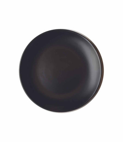black matte ceramic salad plate