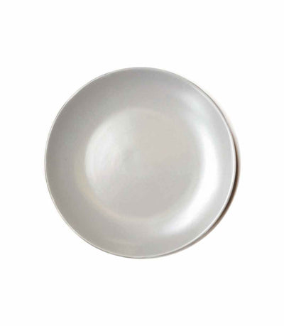 grey matte ceramic salad plate