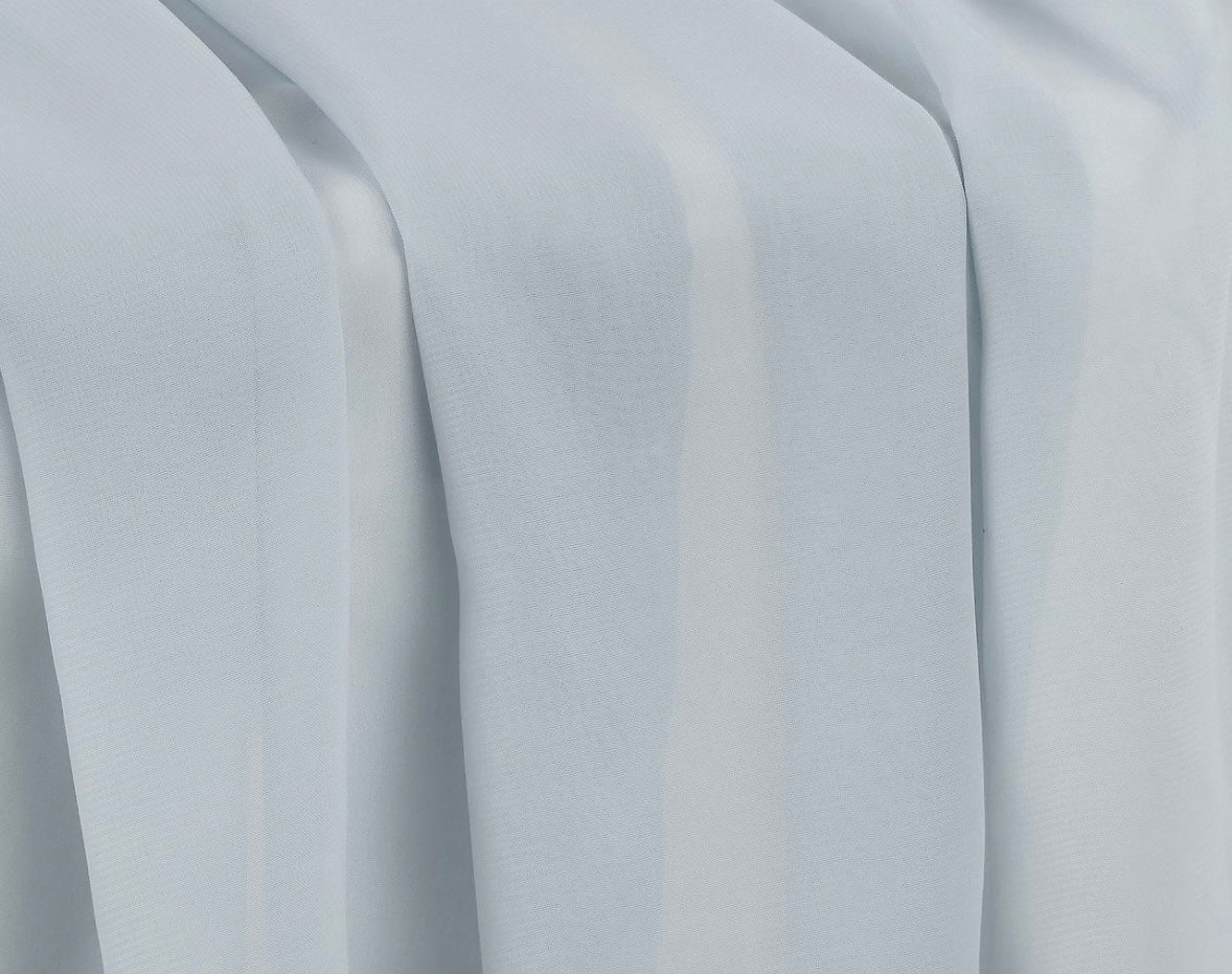 sheer light blue chiffon table runner
