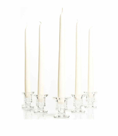 clear crystal candle holders