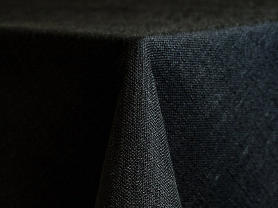 textured black tablecloth