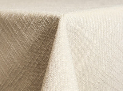textured ivory tablecloth