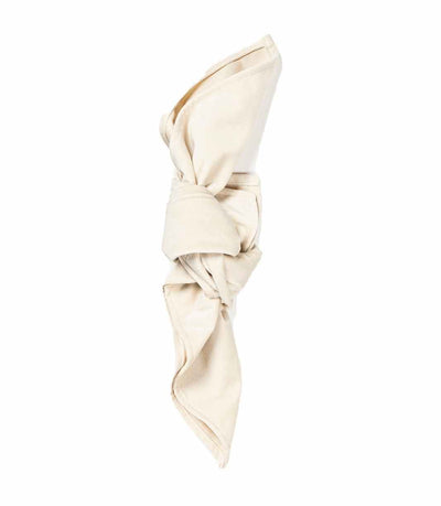 ivory/beige velvet napkin