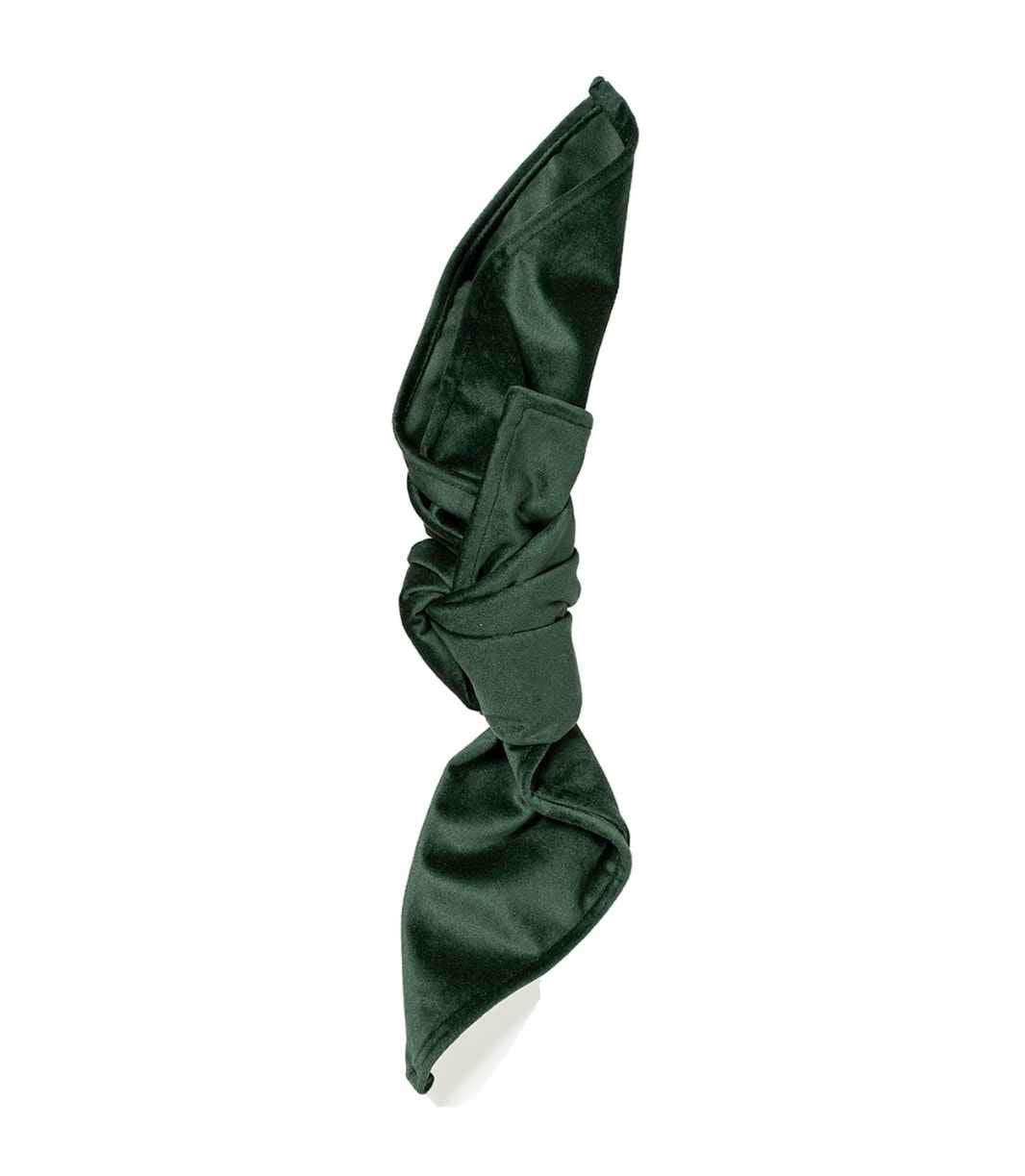 dark green velvet napkin
