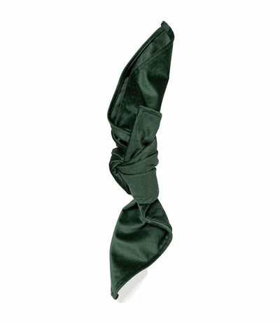 dark green velvet napkin