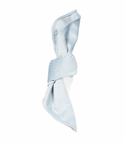 light blue velvet napkin