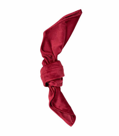 rich red velvet napkin 